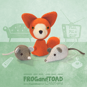 Fox & Mice / Renard & Souris - Amigurumi Crochet PDF - Patron / Pattern - FROG and TOAD Créations